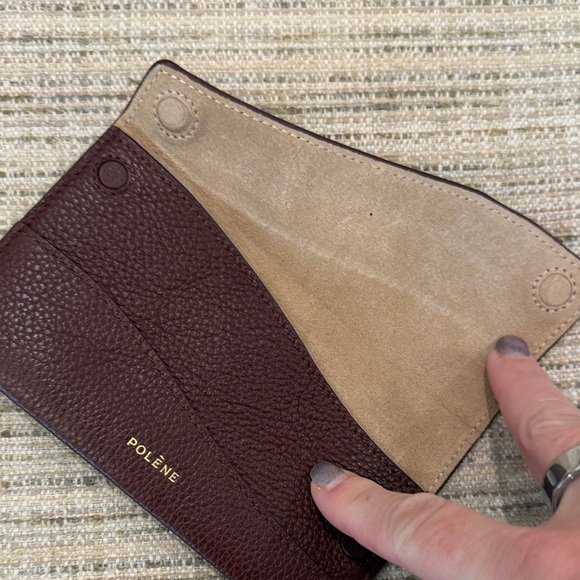Polène Sierra Full Grain Burgundy Leather Wallet - Picture 4 of 6